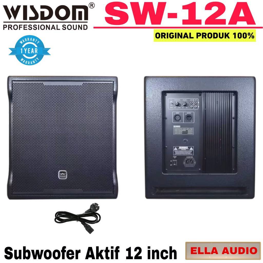 Wisdom SW12A Subwoofer Speaker Aktif Wisdom Sw-12A 12-inch