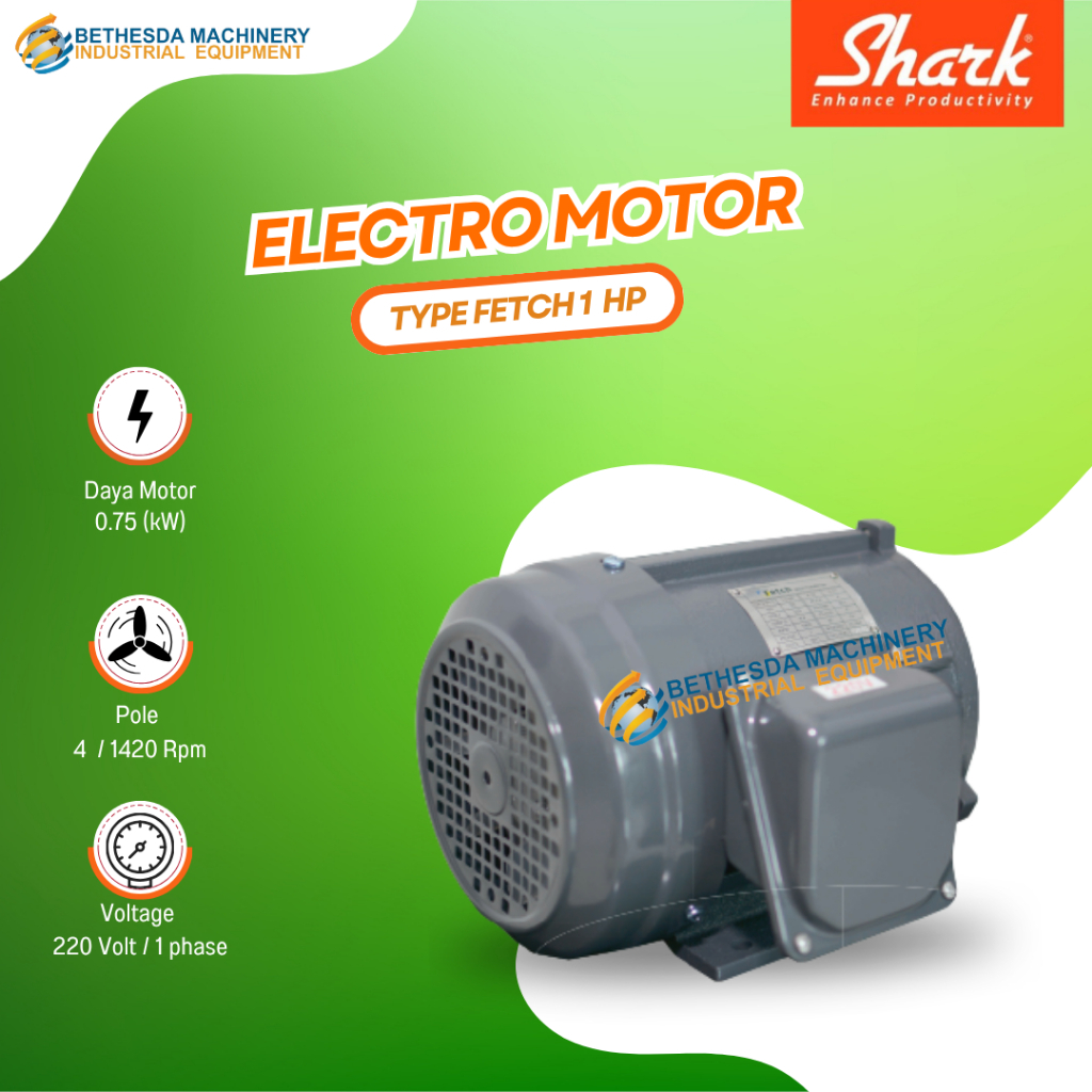Dinamo penggerak 1hp 2 Hp - Fetch electro motor 1 phase 4pole