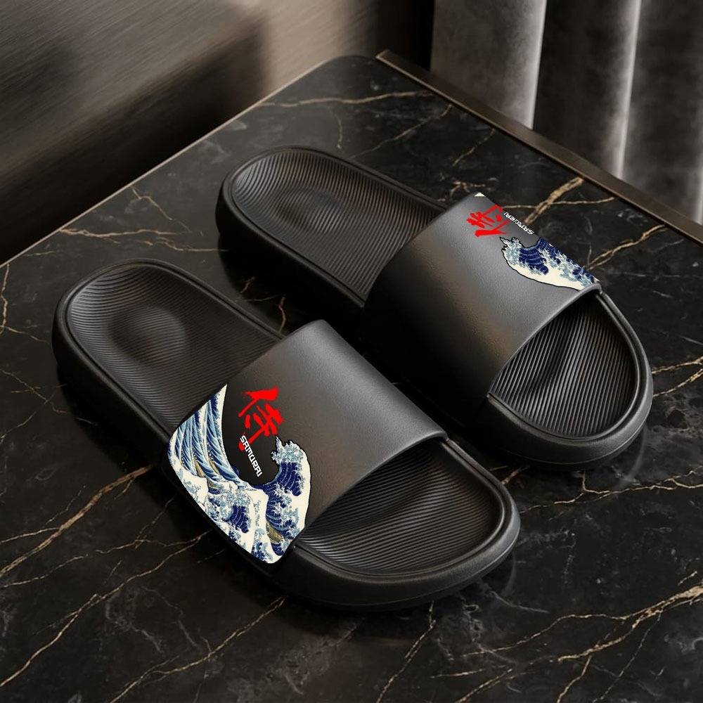 Samurai Sandal Slide Pria / Limited Edition  Upper Lock / Sendal Selop Pria 3point