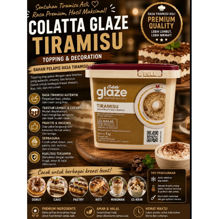 Glaze Tiramisu Colatta / Tiramisu Glaze Colatta - 1 Kg