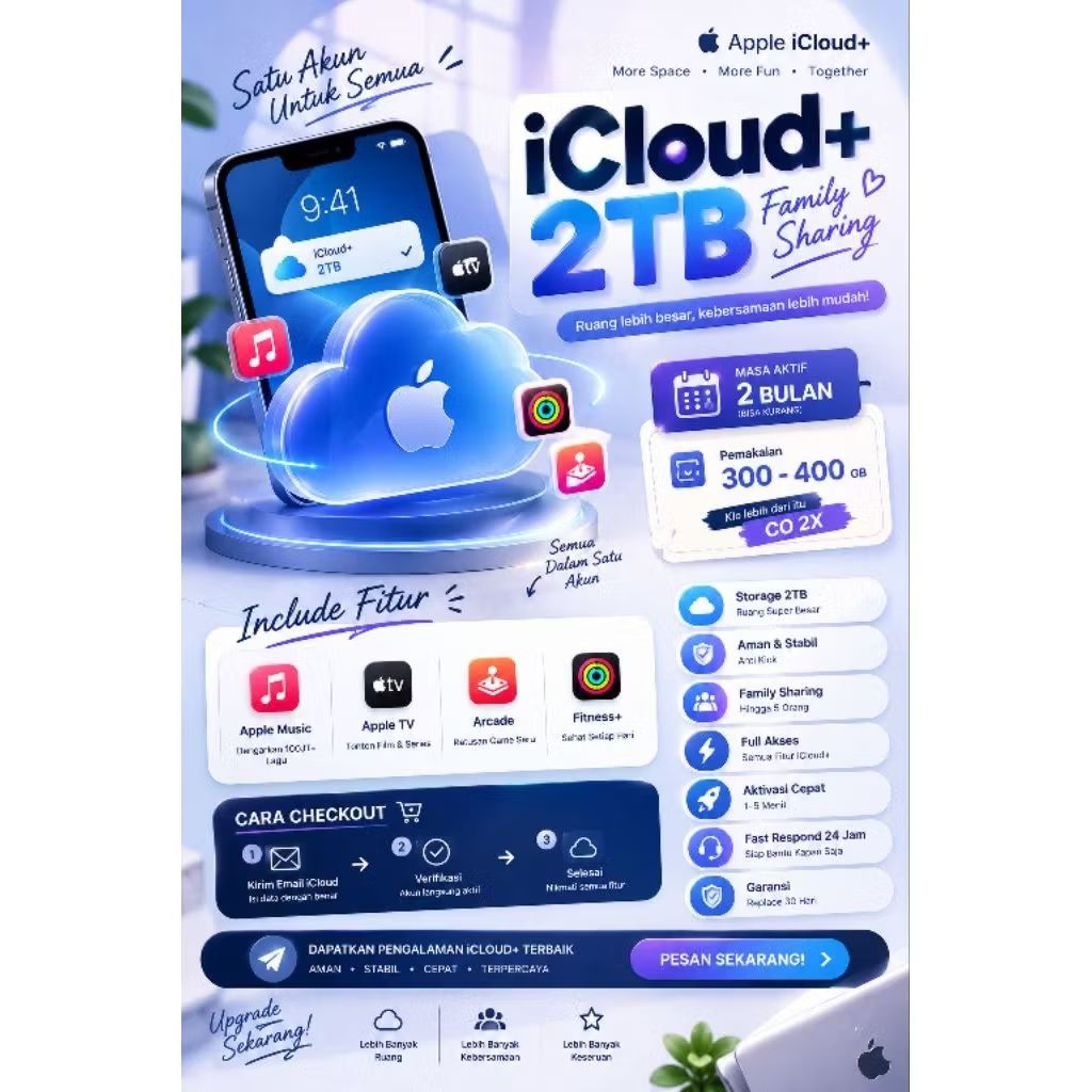 Flas sale iCloud 2TB storage besar