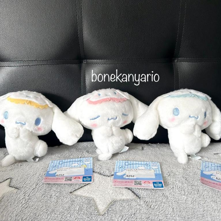 Boneka Cinnamoroll Cinnamonroll Sleeping Mask Plush Original Sanrio Jepang Furyu Toreba Tidur Kuromi