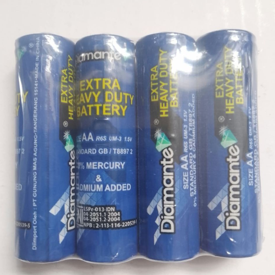 Baterai AA 4 pcs 1.5v bukan Baterai Cas