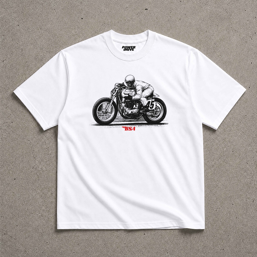 Kaos BSA Motorcycle Race | Cotton Combed 20s Premium 200 GSM | Unisex