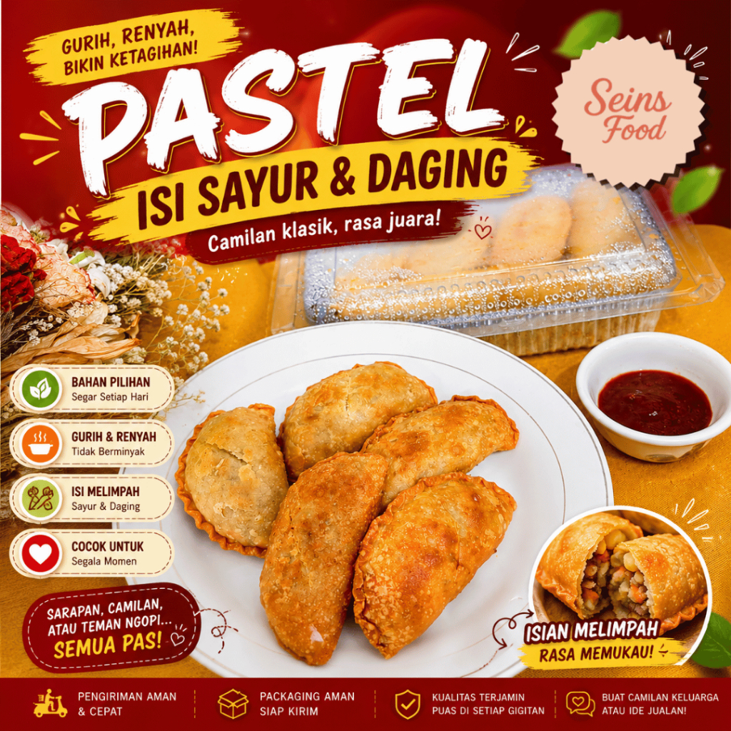 Pastel Frozen Food / Pastel Isi Sayur & Daging / Pastel Frozen Homemade