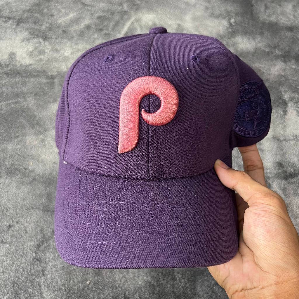Topi MLB Philadelphia  Phillies PHIL Ungu Cap Major League Baseball Original