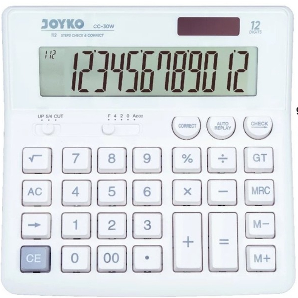 Kalkulator Joyko CC-30W 12 Digit Putih / Kalkulator