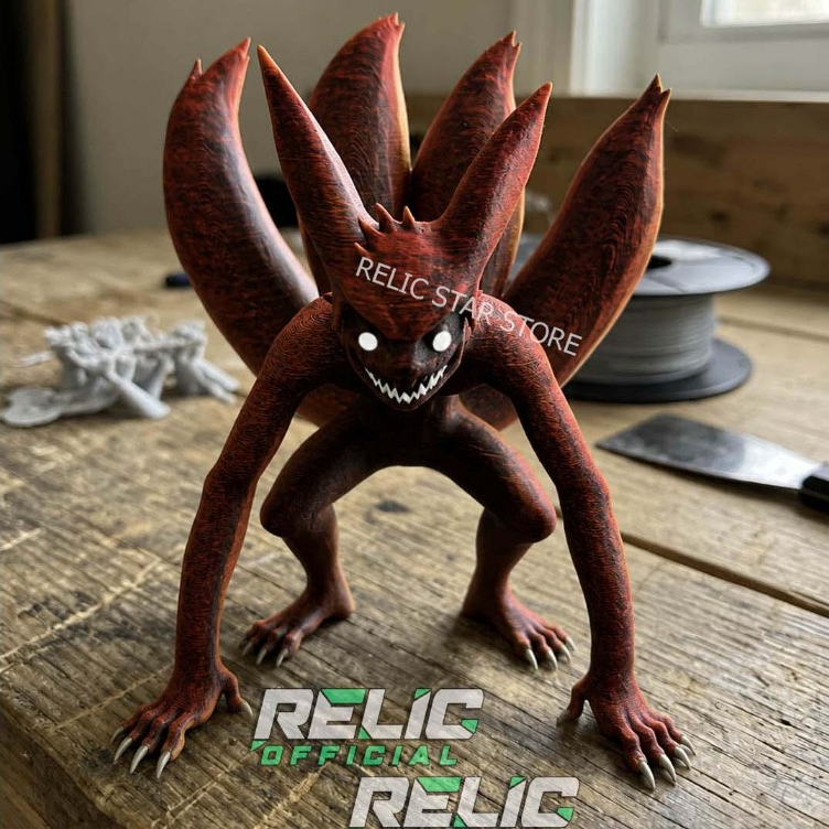 Action Figure Naruto Kyubi Ekor 4 Monter Perubahan Kurama Biju Statue Anime Mainan Toy Toys Pajangan