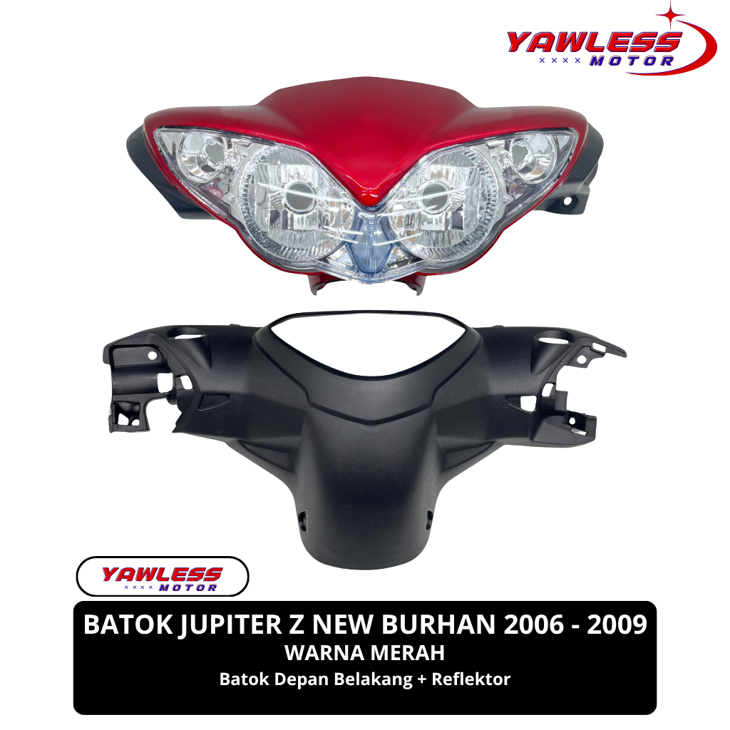 Batok Jupiter Z burhan Merah + Lampu Depan Jupiter Z Burhan Komplit
