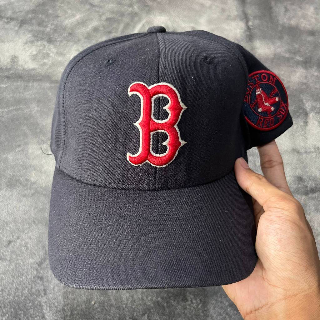 Topi MLB  Boston Red Sox B Hitam Cap Major League Baseball Original