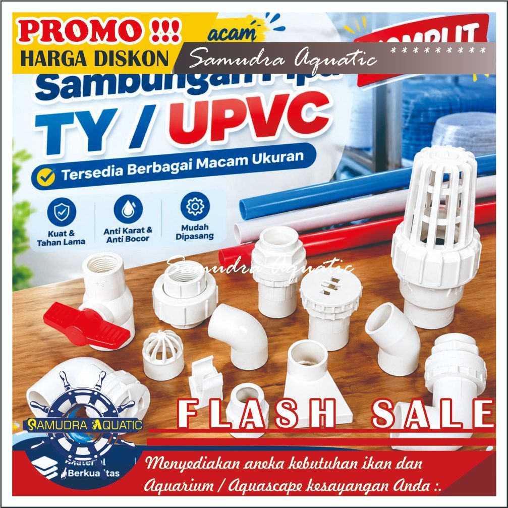 (PART 1) Sambungan Pipa TY Sump Filter Bawah | Sambungan Pipa TY Aquarium Atau Setara Atau UPVC | Fi
