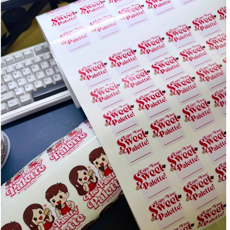 STICKER LABEL A3 ROLL MOTIF /CETAK CUSTOM/GLOSSY/DOFF/HARGA MURAH