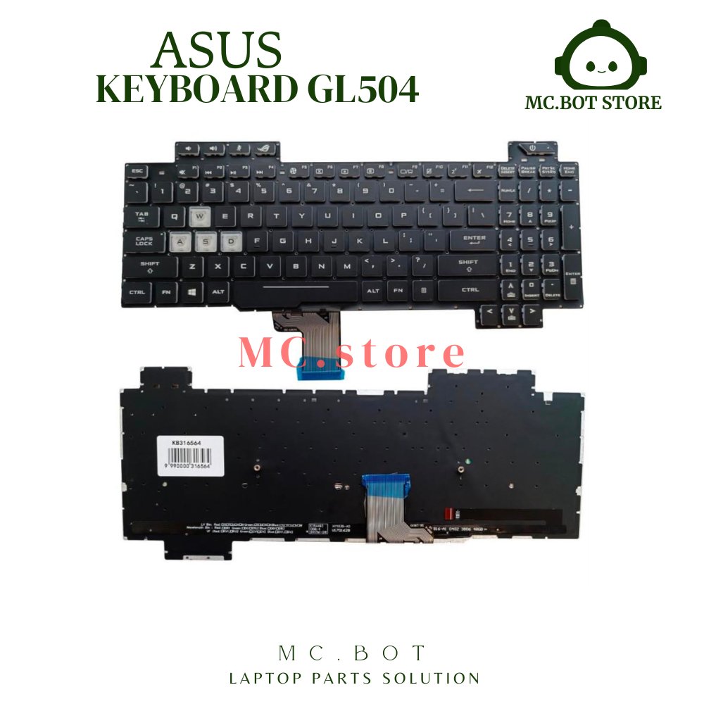 KEYBOARD ASUS ROG Strix GL504 GL504G GL504GM GL504V GL504GS GL504GV RGB Backlight