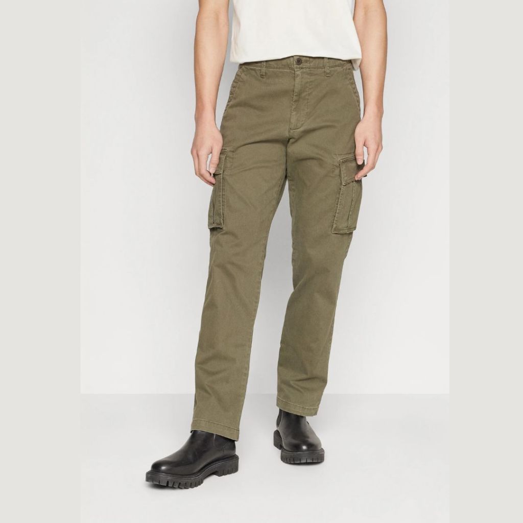 Celana GAP Straight Cargo Trousers Original Pria Wanita Casual Style Army