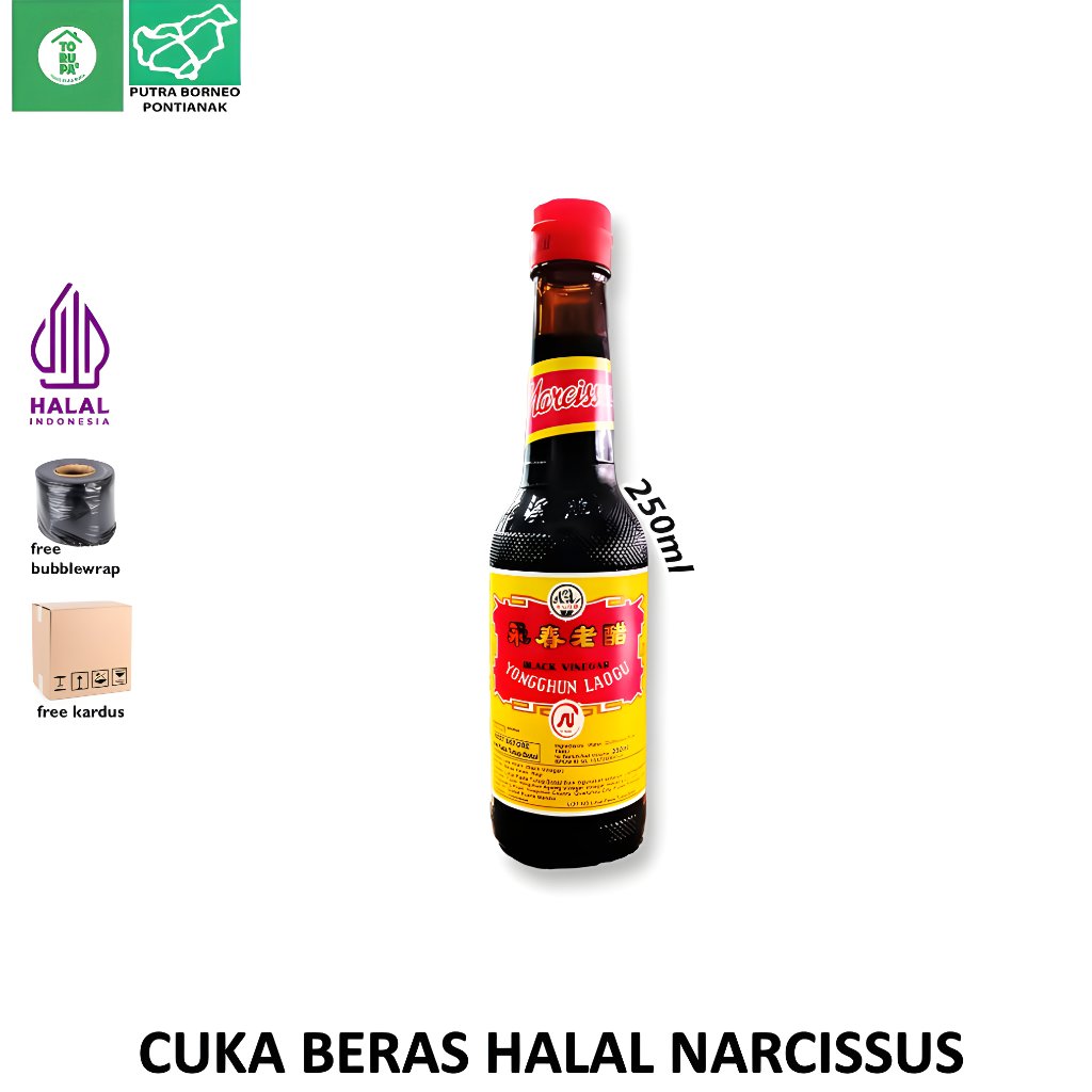 Cuka HItam 250 ml / Narcissus Black Vinegar / Cuka Makan