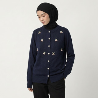 Delova Daily -  NAYLA CARDIGAN Knit Atasan Rajut Polos Premium