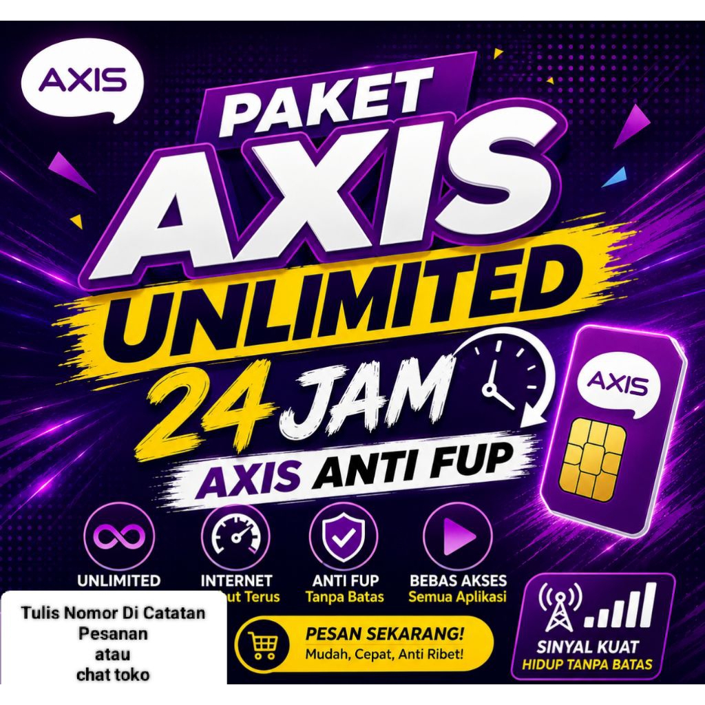 Paket kuota Axis unlimited tanpa fup 24 jam murah