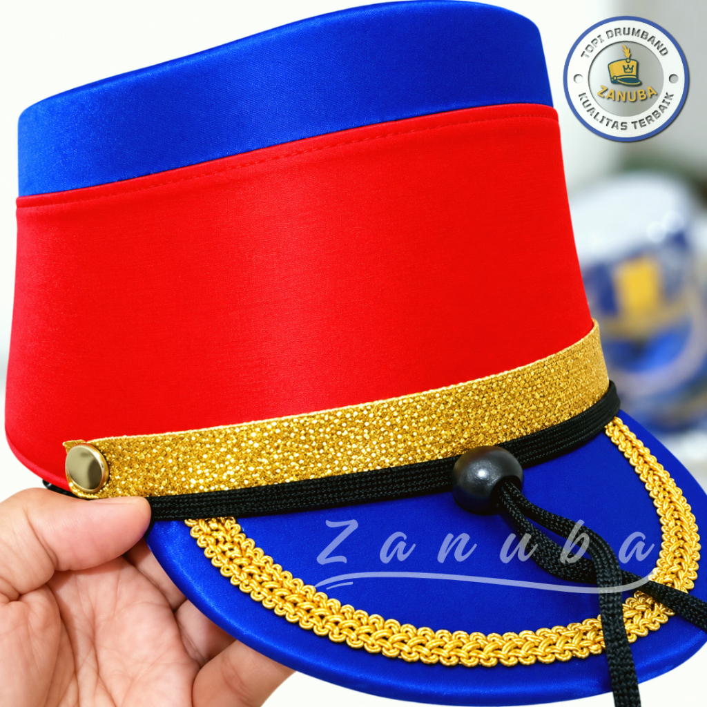 Topi Drumband Merah Biru Topi Drumband Biru Merah