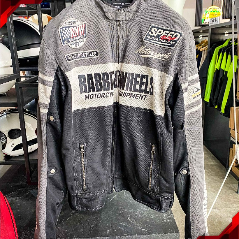 Jacket Rabbit And Wheels New Combo Sarthe Grey Original Second 2nd Bekas RCX
