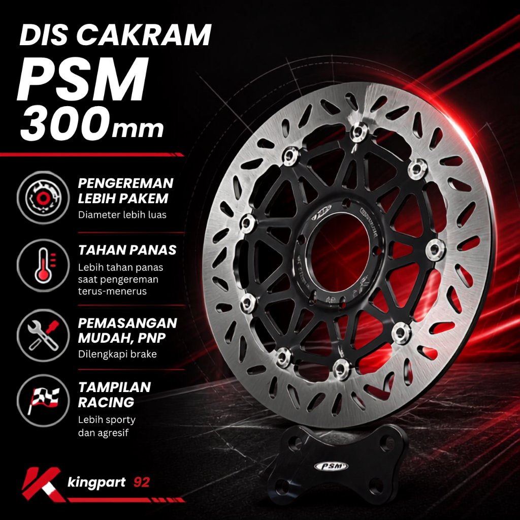 PIRINGAN CAKRAM PSM RX KING 300 MM CNC FLOATING