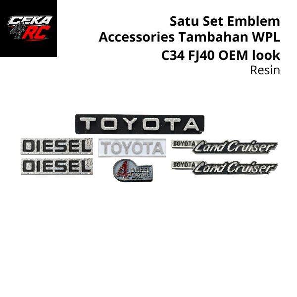 Emblem set RC WPL C34 Landcruiser FJ40 Aksesoris RC