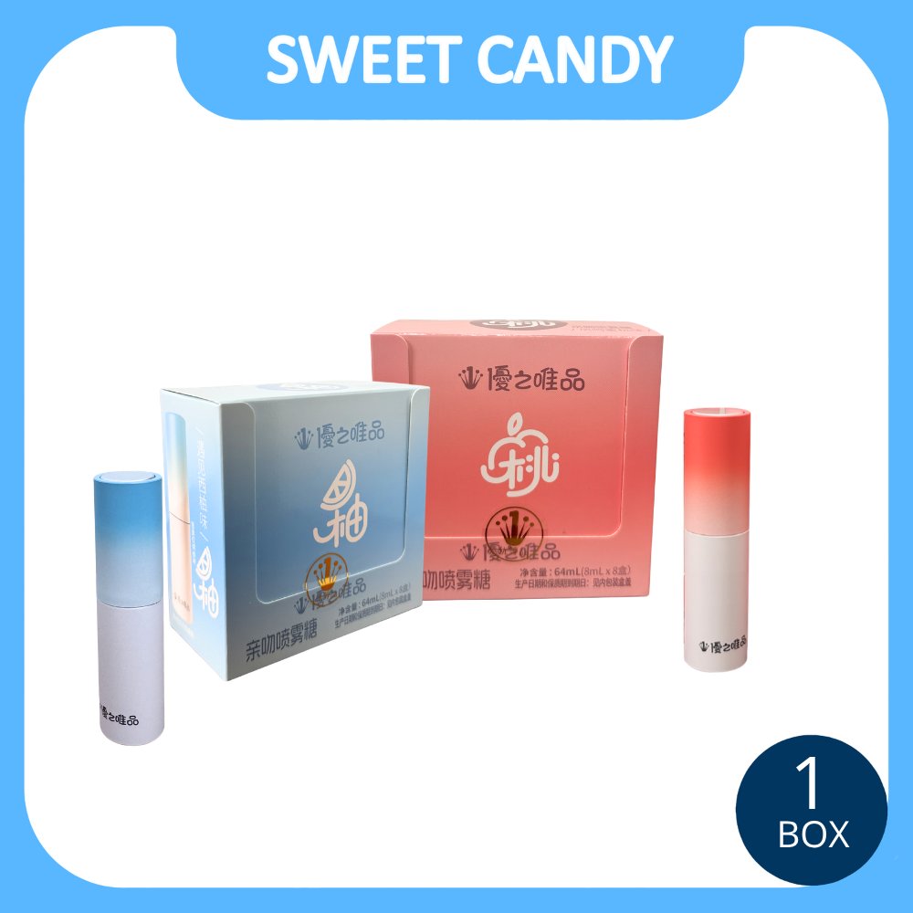 Spray Fruit Candy Permen Semprot Cium Rasa Persik Jeruk Bali Premium Halal BPOM Aroma Buah Menyegark