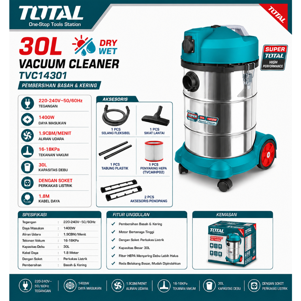 Vacuum Cleaner - TVC14301 TOTAL
