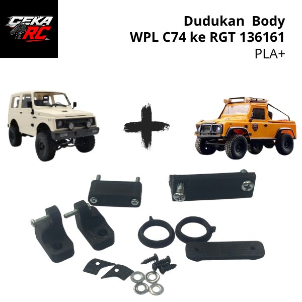 Dudukan Mounting Body WPL C74 Convert to RGT 136161 Chassis