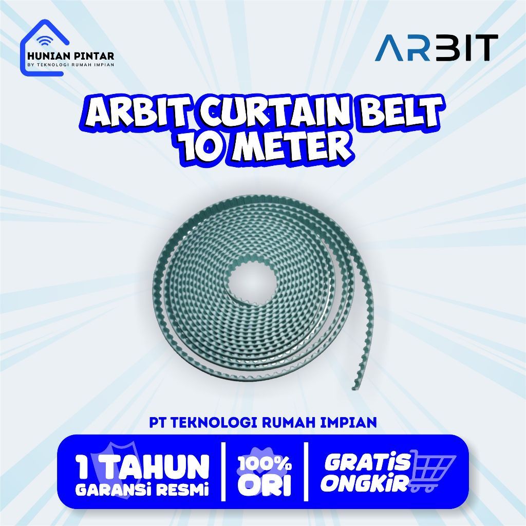 Arbit Curtain Belt Biru per 10 Meter khusus untuk Arbit Smart Curtain