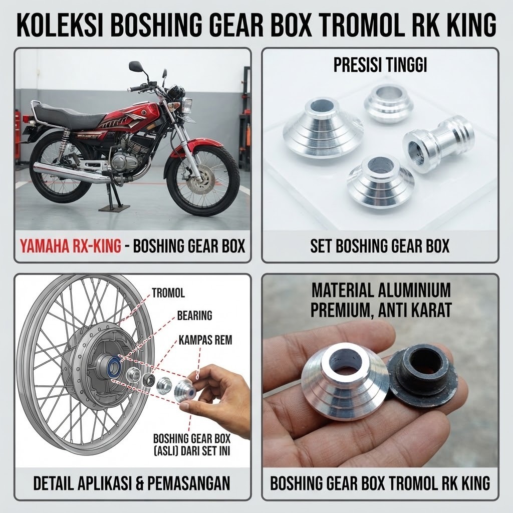 boshing tromol Yamaha rk king depan belakang /boshing gerbox RK KING/boshing tromol rkking