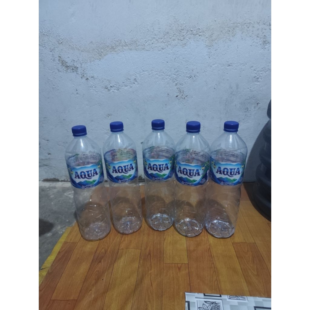 Botol AQUA bekas 1500ml isi 5botol