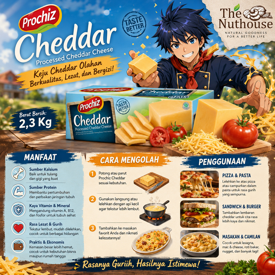 PROCHIZ Cheddar Cheese / Keju Chedar 2kg