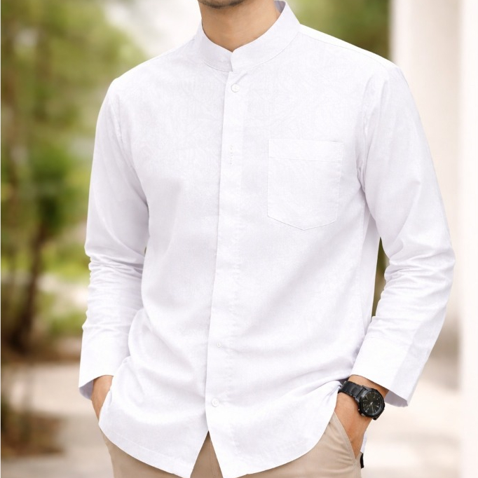 Koko Motif Embos  Lengan Panjang/ Koko sultan Embos/ Moeslim Shirt Embos Pattern