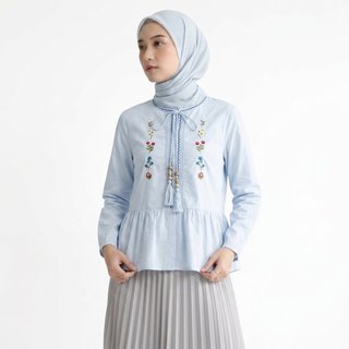 Delova Daily - NESSA BLOUSE CROP  Atasan Katun Premium