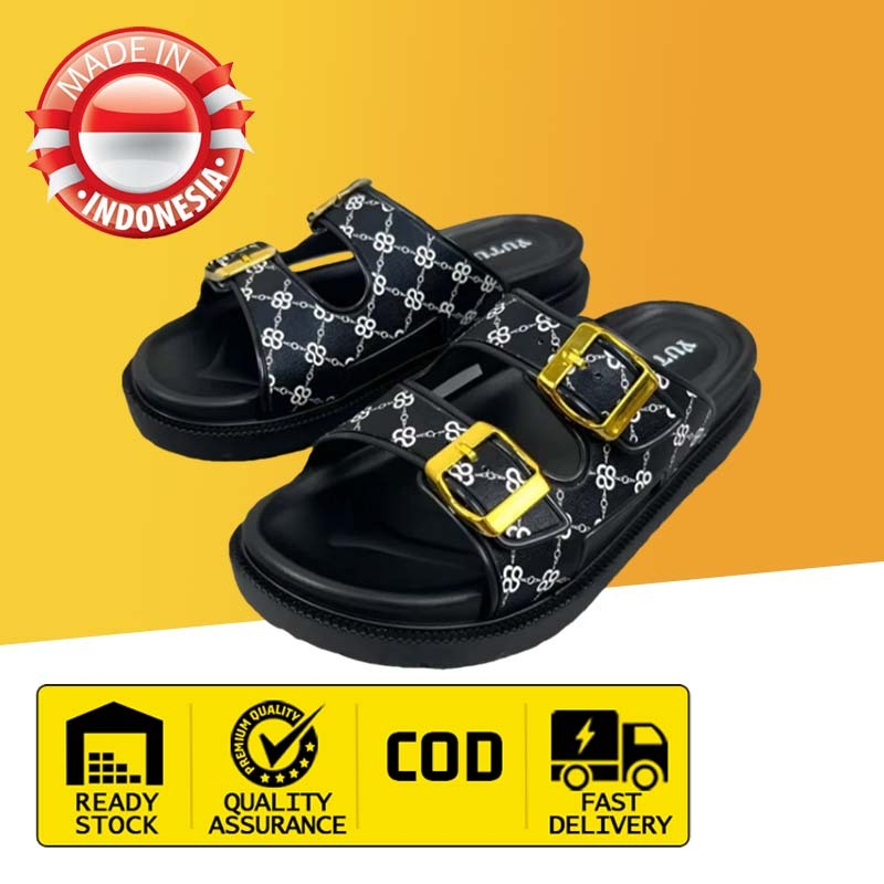 YUTU Outdoor Sandal Selop Wanita Model Korea Tipe Wedges Anti Air dan Anti Selip Sandal Jelly Wedges