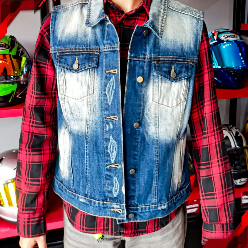 Jacket Harley Davidson Vest Denim Fitted Blue Jacket 2nd Second bekas original RCX