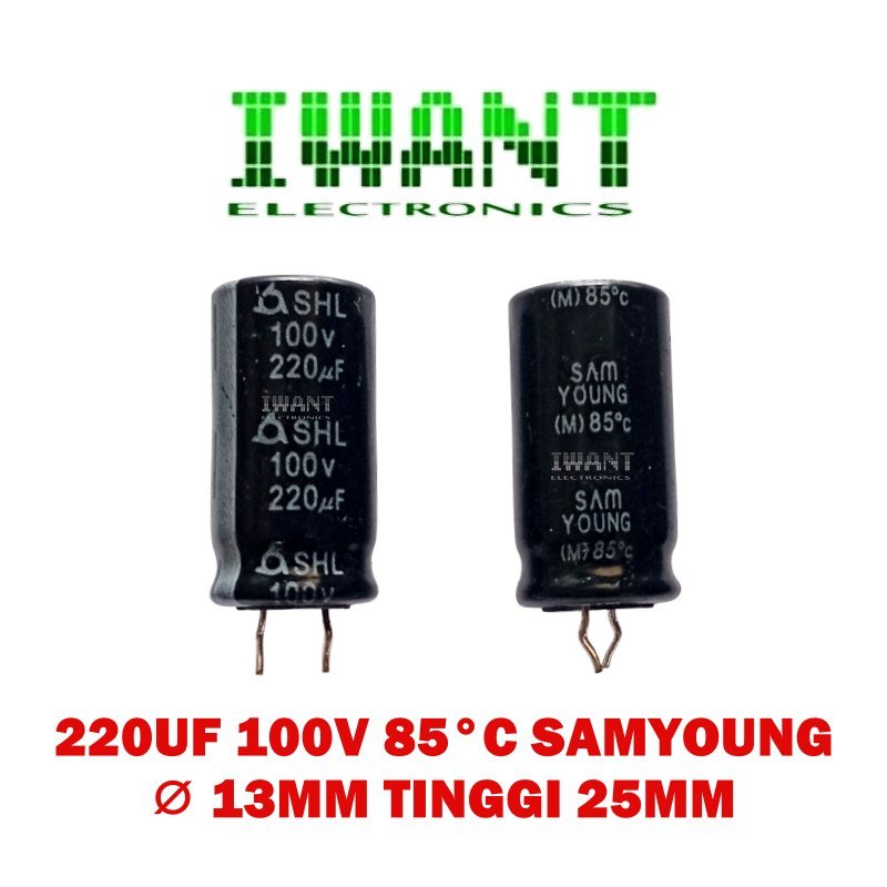 220UF 100V 85°C CAPASITOR ELCO 220UF 100VOLT 85°C KAPASITOR ELKO 220UF 100V