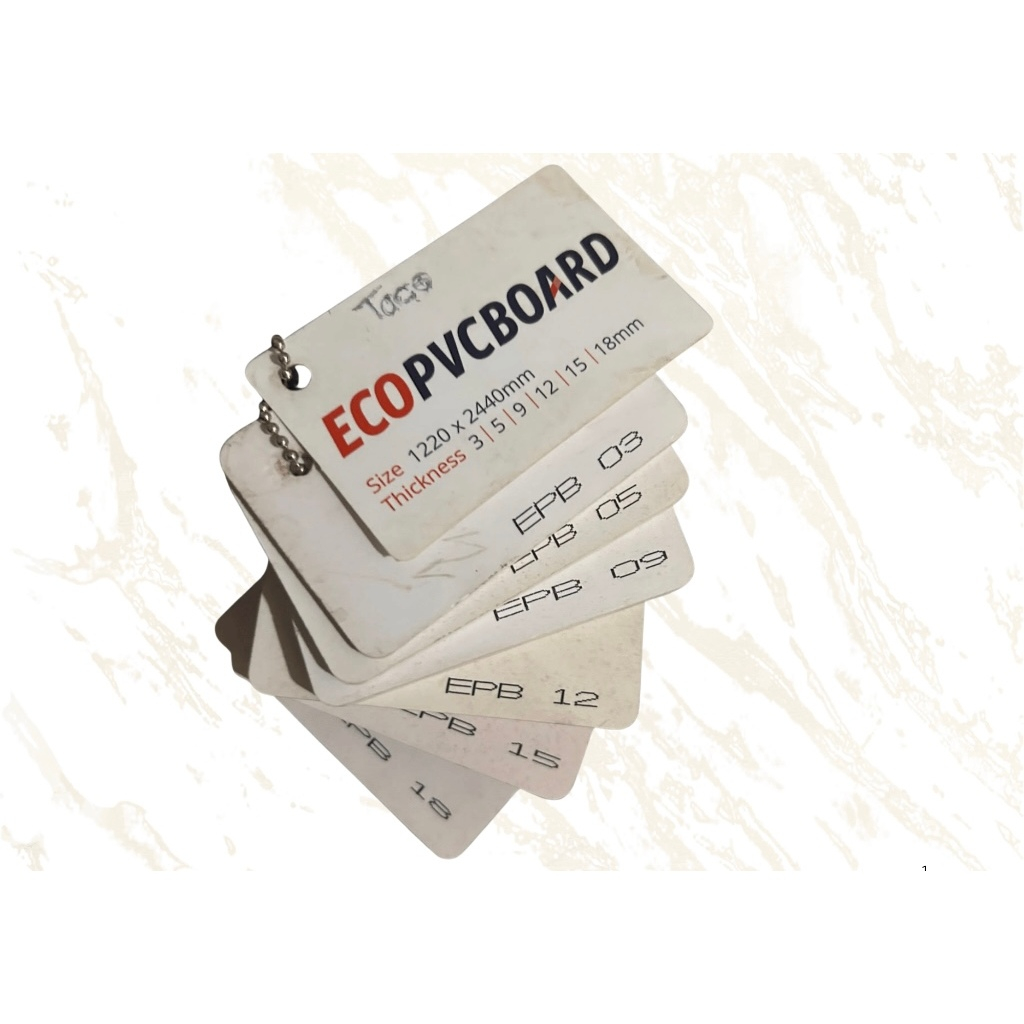 PAPAN PVC BOARD ECO TACO KETEBALAN 3MM, 5MM, 9MM, 12MM, 15MM & 18MM