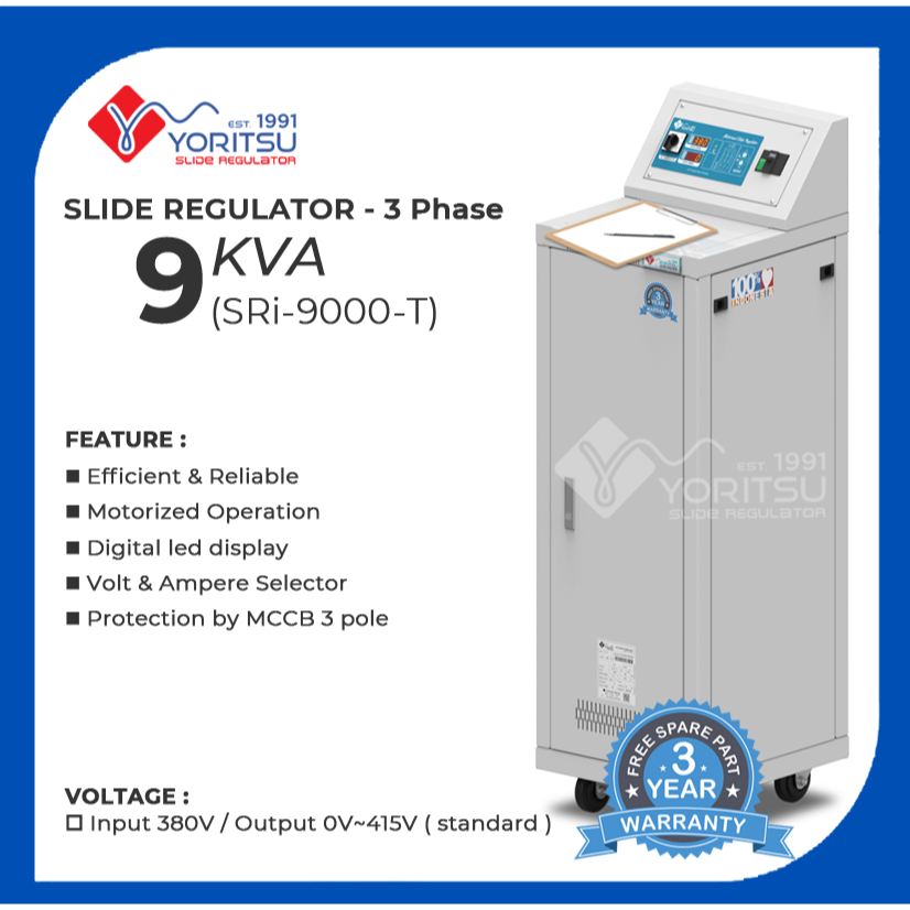 Slide Regulator Yoritsu 9 kVA - 3 Phase (SRi-9000-T)