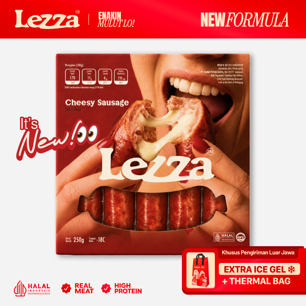 [NEW] LEZZA Cheesy Sausage 250gr | Sosis Keju Lumer