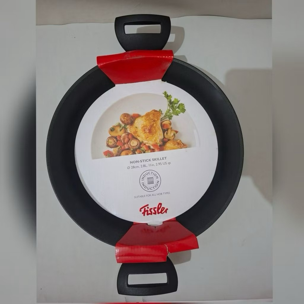 PROMOO Fissler Wok Pan 28 cm Stainless Steel