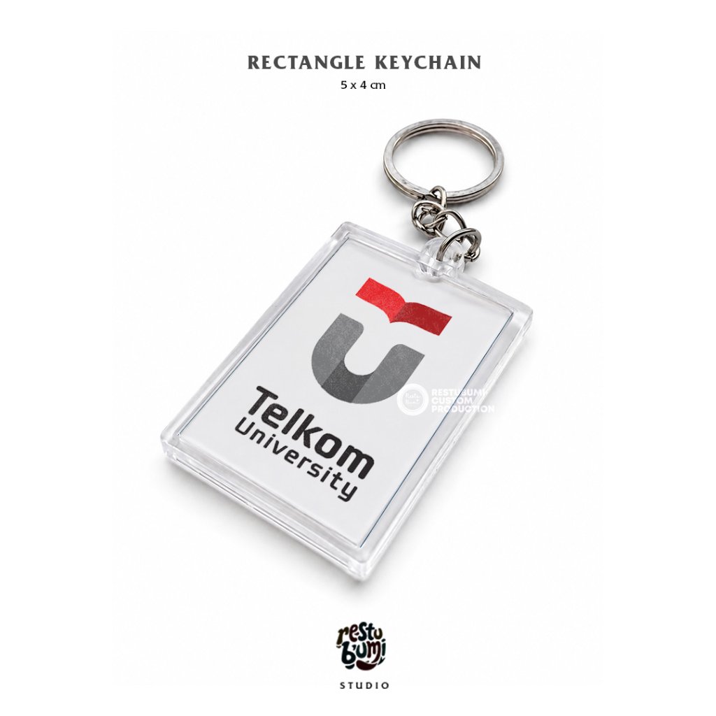 Gantungan Kunci Telkom University -- Kotak