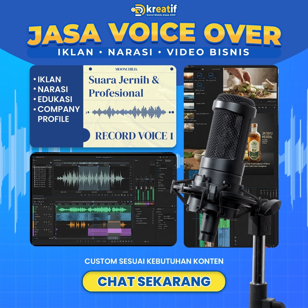 Jasa Voice Over Profesional Iklan Narasi Video Bisnis Edukasi Company Profile Custom – DR Kreatif