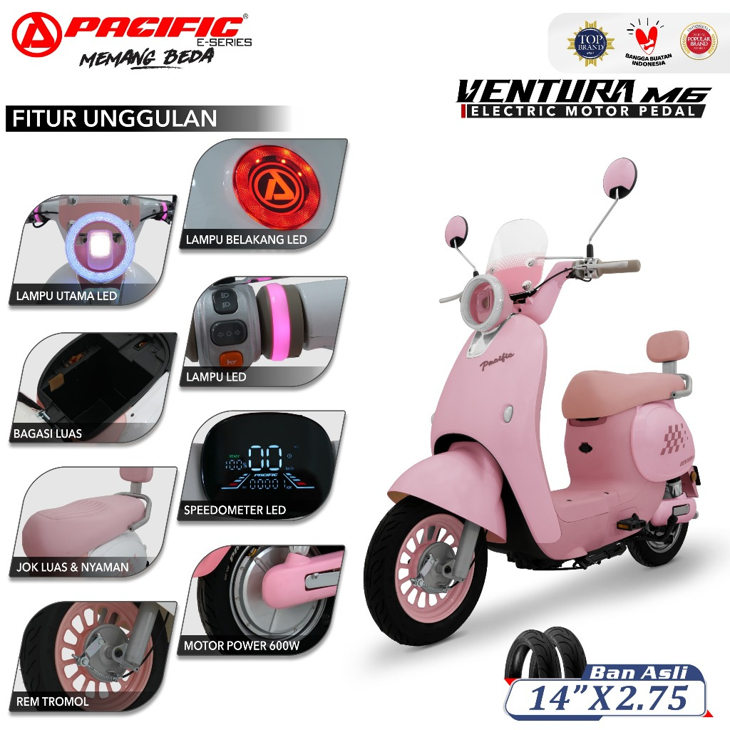 sepeda listrik pacific ventura m6