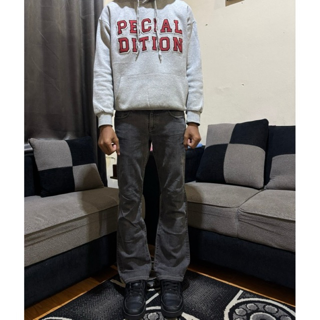 GU Uniqlo Grey Bootcut Jeans