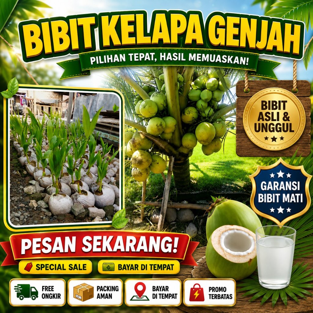 DICARI-CARI !! Bibit Kelapa Genjah Hijau, Bibit Kelapa Genjah Kebumen, Bibit Kelapa Genjah Pendek