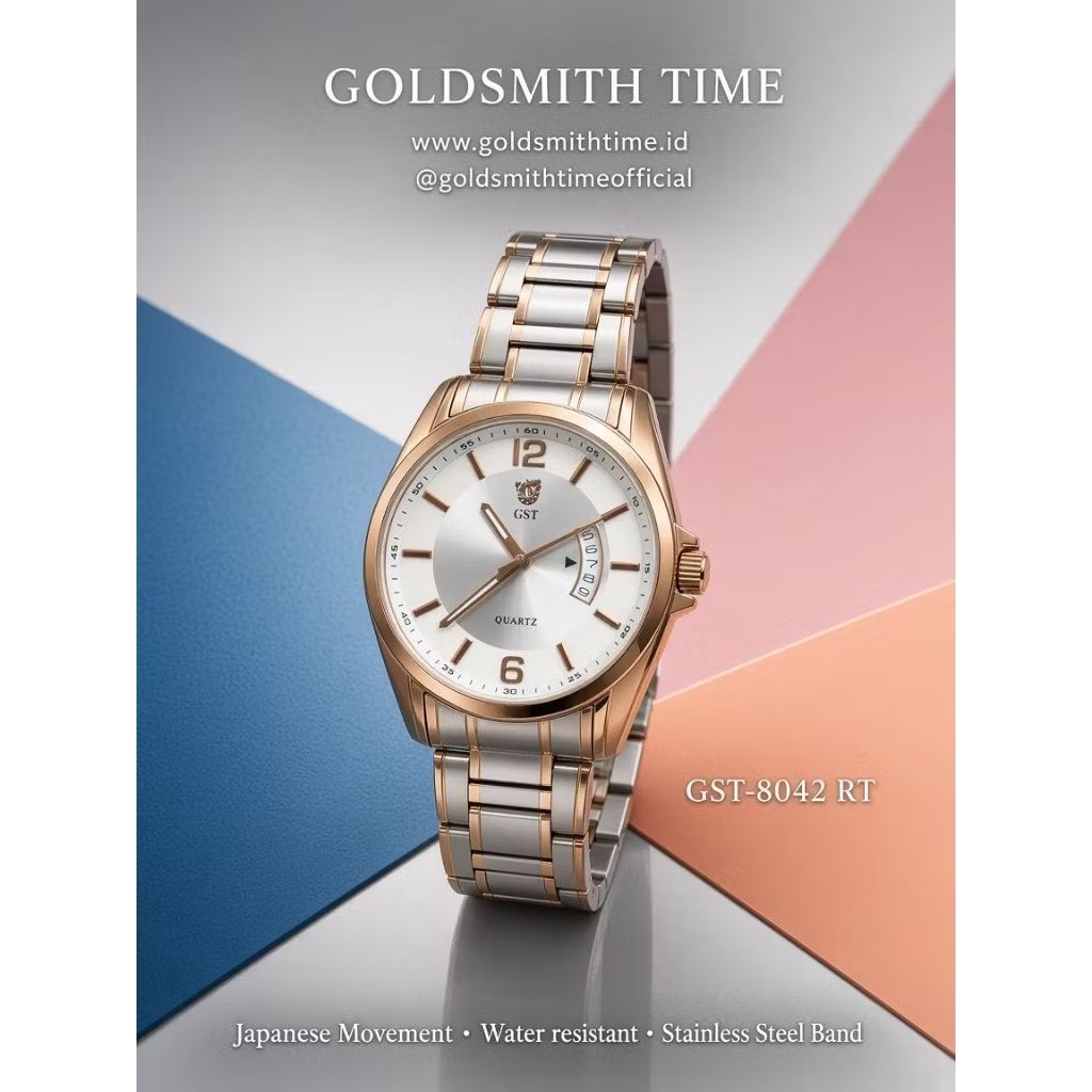 Goldsmith time jam tangan pria analog gst 6125 rt