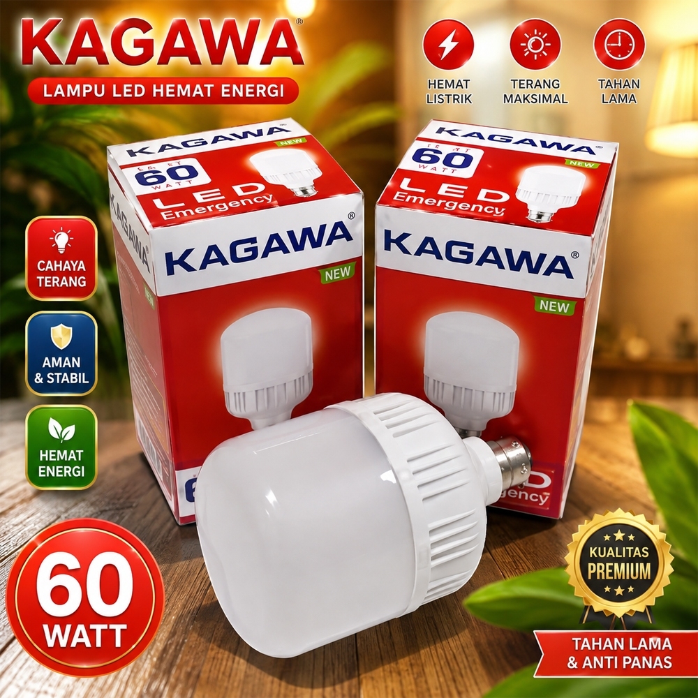 Lampu Led Kagawa 60 Watt Cahaya Putih Hemat Energi