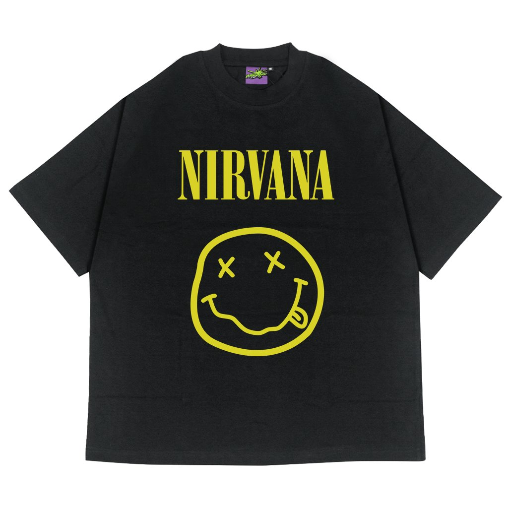 Nirvana OG Oversized Vintage T-Shirt - Black