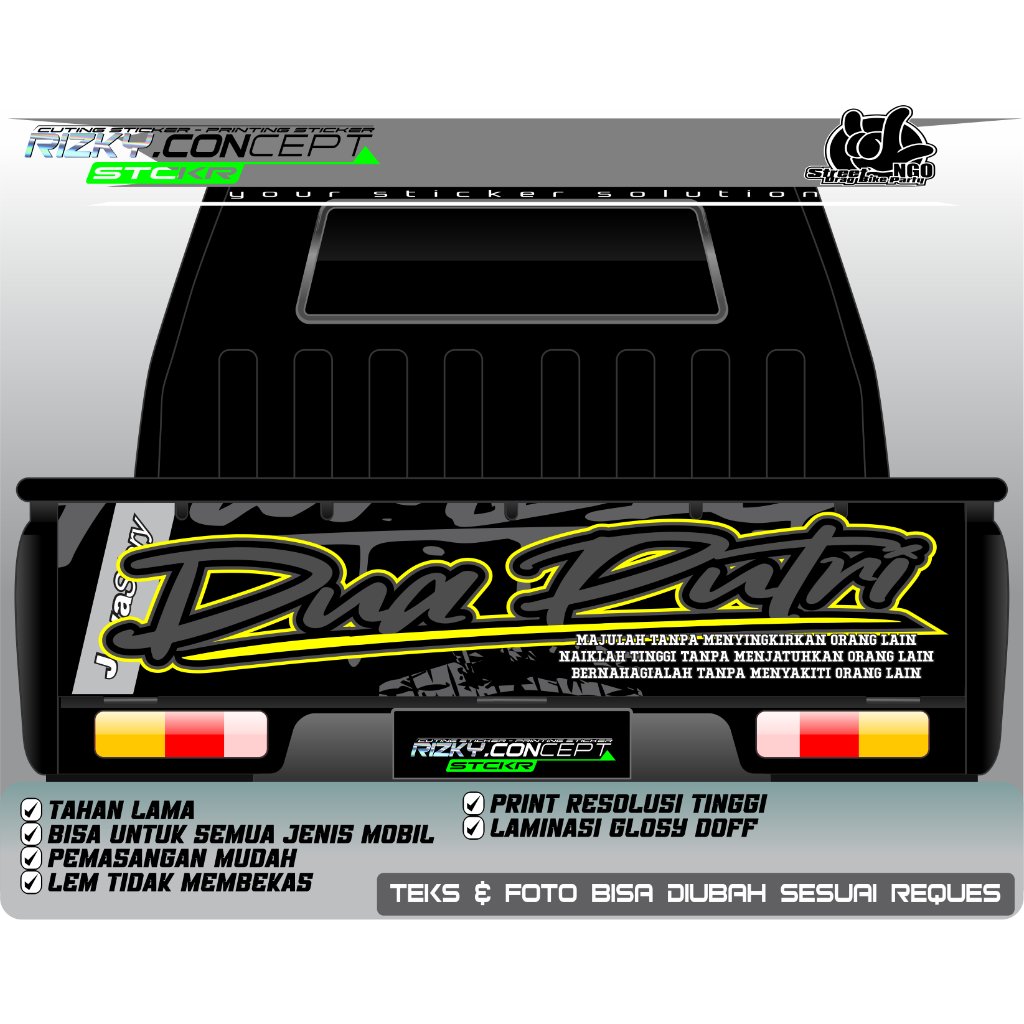 STIKER DECAL ( PRINTING ) PINTU BELAKANG L300 VARIASI KEREN MOBIL L300 L 154